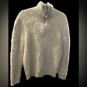 VGUC Gimmicks Fuzzy Quarter Zip Soft Pullover Sweater Women's Size L